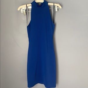 Blue Body Con Halter Dress NEVER WORN